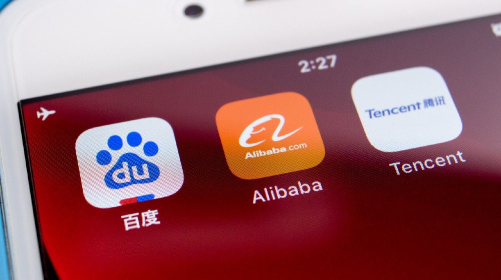 Chinas biggest tech giants on an iPhone Baidu Alibaba Tencent are the 3 Chinese top tech companies-Chinese Tech Stocks Drop-ss-featured