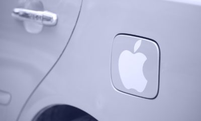 The logotype Apple on a car fuel cell flap-Apple-Hyundai car-ss-featured