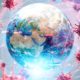 Coronavirus flu ncov over Earth background and its blurry hologram-Return to Normal From Coronavirus-ss-featured