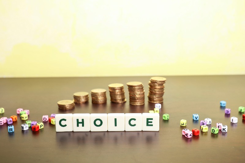 Finance and choice concept | Discretionary Income Choices 