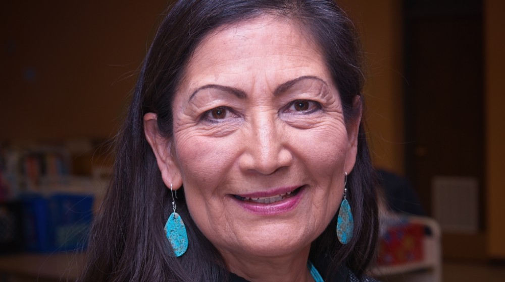 U.S. Rep. Deb Haaland town hall meeting at the main library-First Native American Cabinet-ss-featured