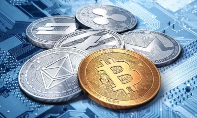stack of cryptocurrencies bitcoin, ethereum, litecoin, monero, dash, and ripple coin together-Cryptocurrency Market-ss-featured