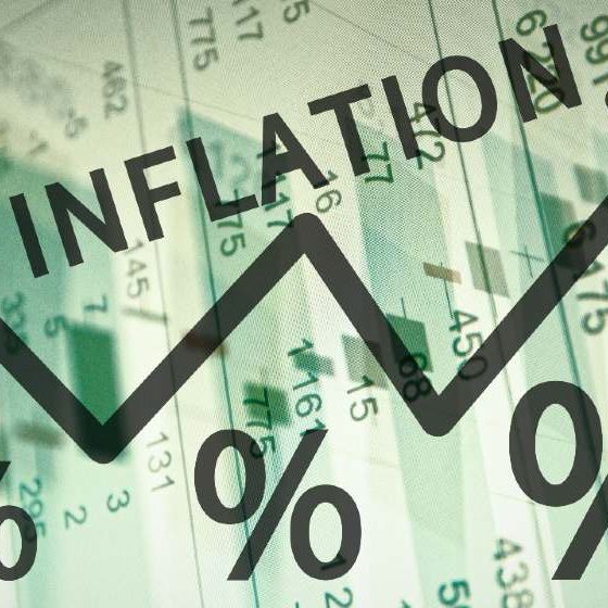Word Inflation on up trend arrow, with financial data visible on the background | Inflation Explained | Featured
