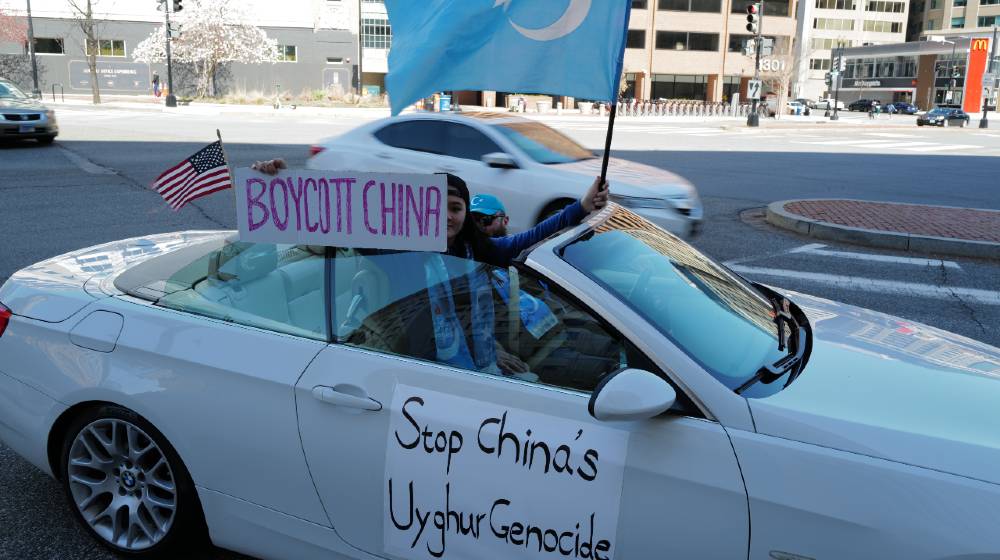 A Uyghur mobile demonstration to raise awareness of the ongoing genocideand repression of the Musilm minority in China | US Bans China Solar Panel Imports With Forced Labor Ties | featured