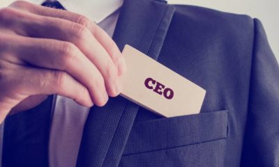 Retro style image of a businessman showing a wooden card reading - CEO | Are You the CEO of Your Life | featured