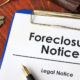 Paper with words Foreclosure Notice on a wooden surface | What Every Person Facing Foreclosure Should Know | featured