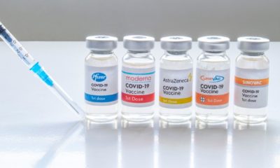 Several vials vaccine bottles of covid-19 immunization popular vaccines brands in the world | WHO Warns Against Mixing Different COVID-19 Vaccine Brands | featured