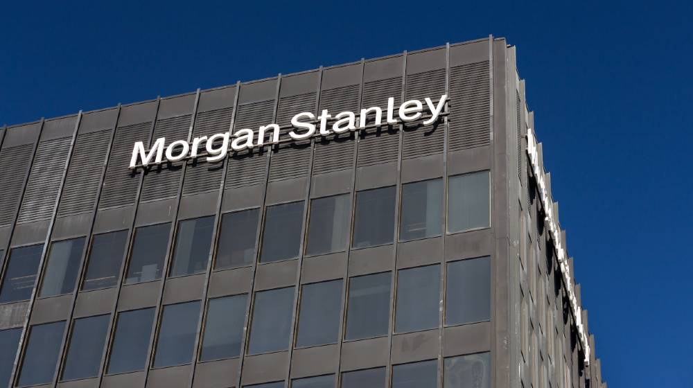 Morgan Stanely building and logo. Morgan Stanley is an American multinational financial services corporation | Morgan Stanley Interns Prefer Flexible Work Over Office | featured