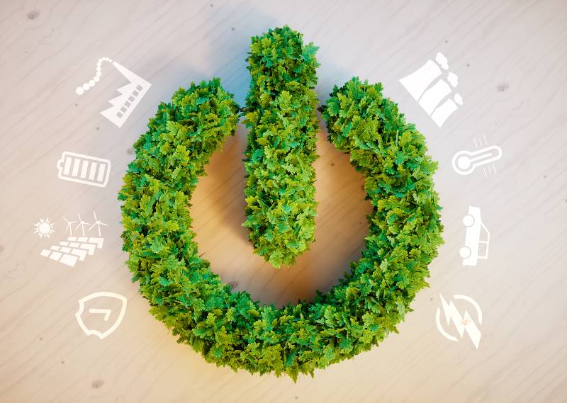 Clean green eco energy concept-Green Energy