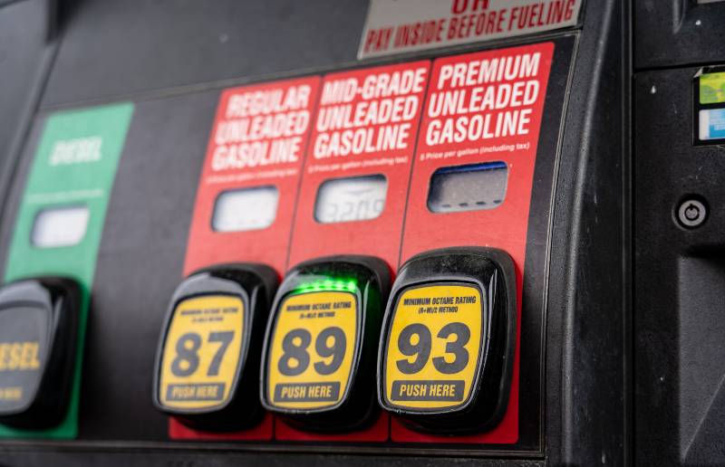 Gasoline buttons on a fuel pump station-Gasoline Prices