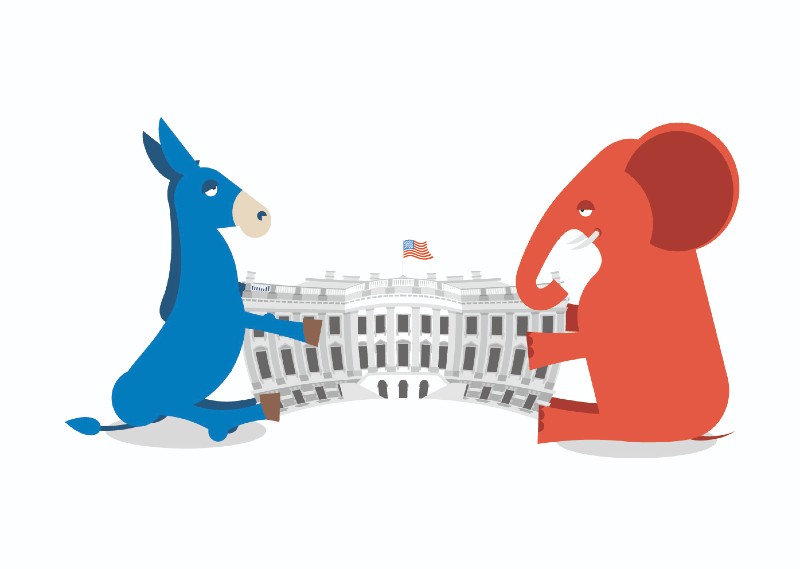 Republicans and Democrats share authority-Partisan Politics