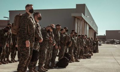 men in black and brown camouflage uniform standing on brown floor | Marines Corps Set To Have Military’s Worst Vaccination Record | featured