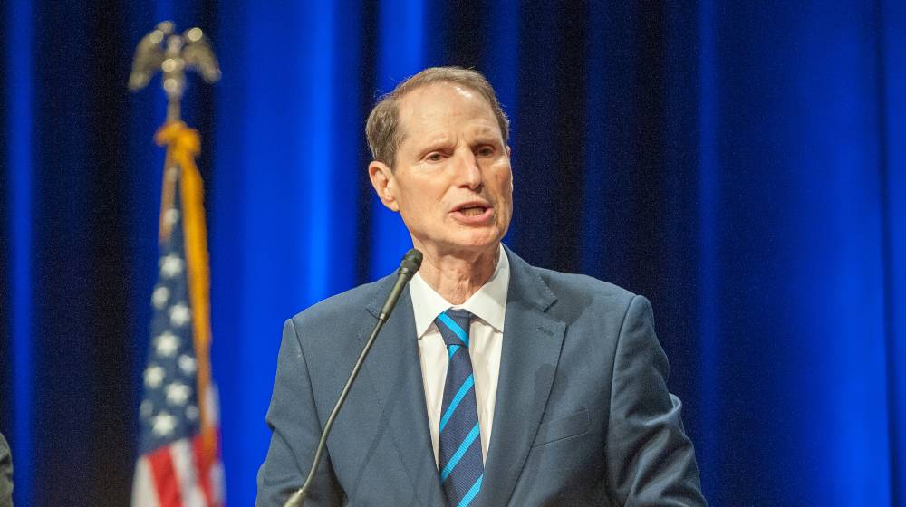 Ron Wyden victory speech in his reelection speech at the Convention Center | Nike Donated $60k to Democrat Ron Wyden, Who Then Blocked Uyghur Bill | featured