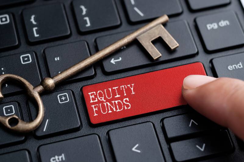 Closed up finger on keyboard with word EQUITY FUNDS | Advantages of Equity Investments