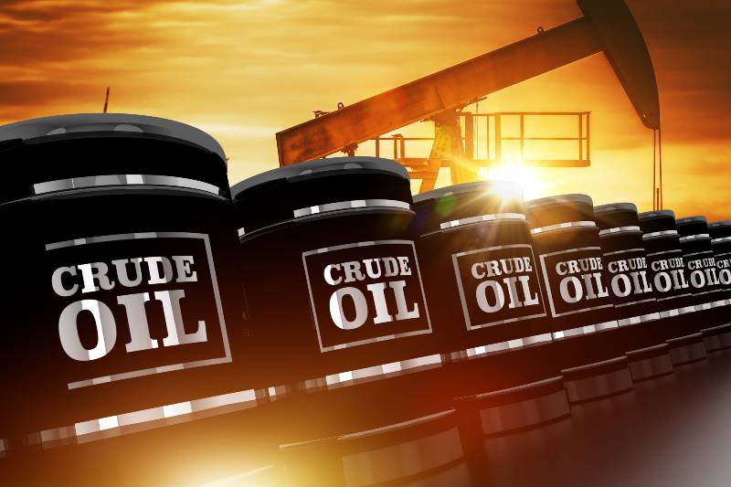 Crude Oil Trading Concept with Black Crude Oil Barrels | Crude oil