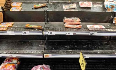 Empty meat department at ruler food's grocery store do to COVID-19 | America’s Food Supply System Is Straining Under Omicron | featured