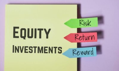 Equity investments risk return and reward inscription on sticky notes | A Guide to Equity Investment and Equity Finance | featured