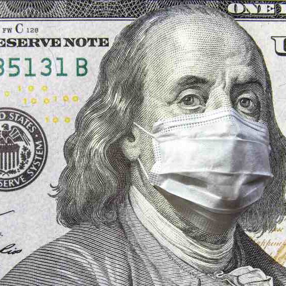 COVID-19 aid - coronavirus in USA, 100 dollar money bill with face mask | Biden Wants Another $30 Billion To In New Coronavirus Aid | featured
