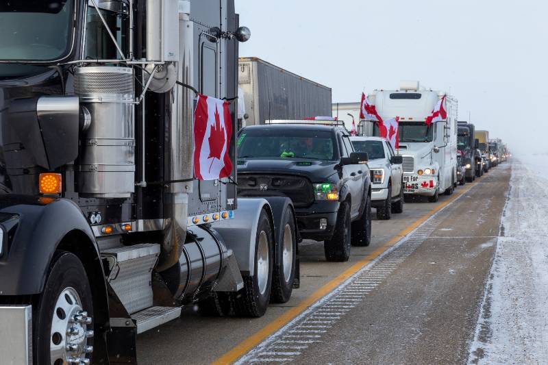 Freedom Convoy 2022. Truckers and supporters protest mandatory vaccinations in Canada | Truckers In Canada Standing Up For Freedom!!