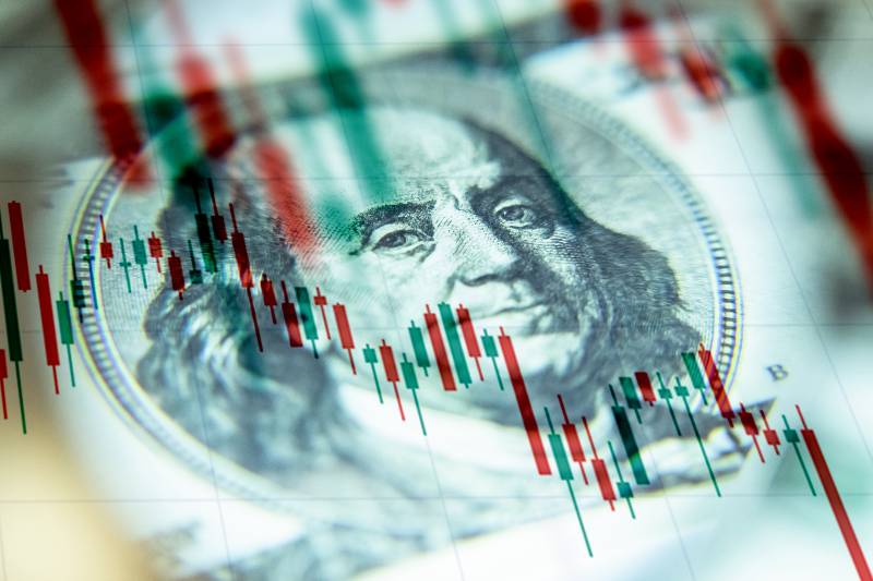 The us dollar against the background of a declining chart. U.S. economy | Recession Odds Increasing (Shocking Charts Revealed)