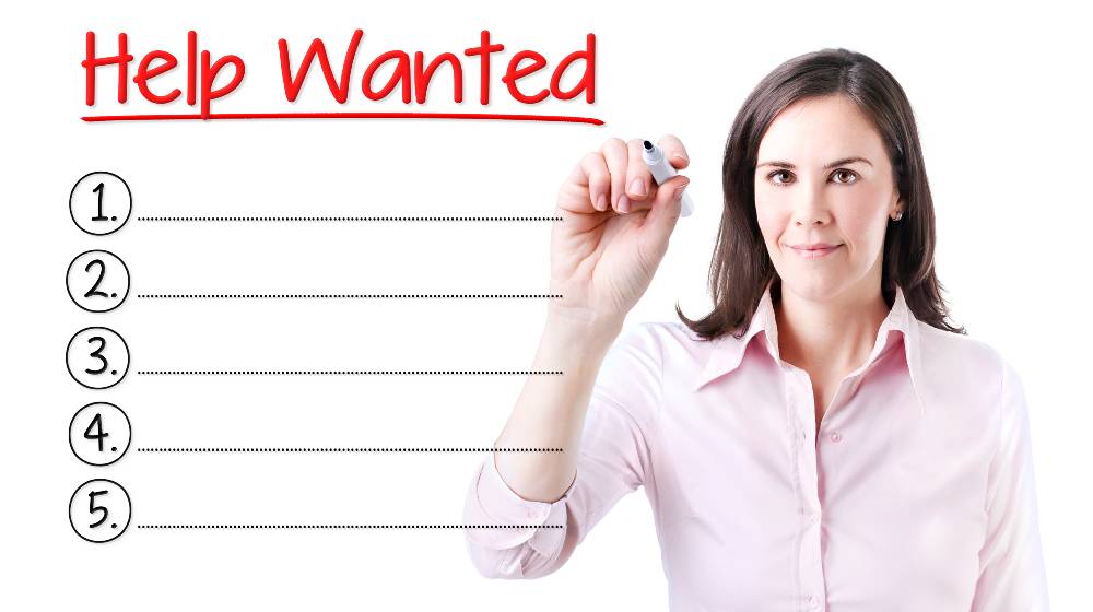 Business woman writing blank Help Wanted list | Surprise! Jobs Outnumber Unemployed Americans by 5 Million | featured