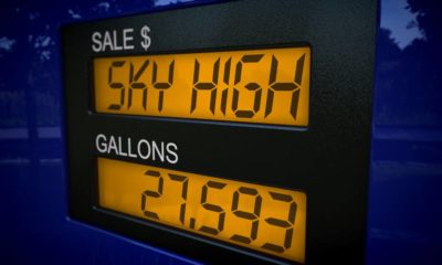 Conceptual gas pump display showing Sky High gas price | US Average Gas Prices Are Now $4.00, Highest Since 2008 | featured