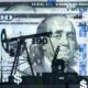 Oil pump silhouette working over counted 100 dollar banknotes | Spiraling Oil Prices Can Lead to Global Economic Destruction | featured