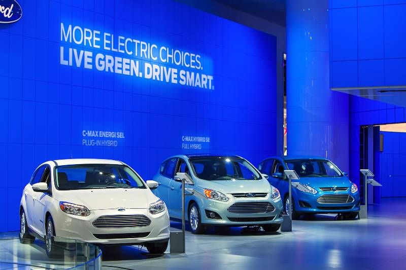 The Ford C-Max hybrid electric collection on display at the North American International Auto Show | ‘Sometimes, Two is Better Than One’