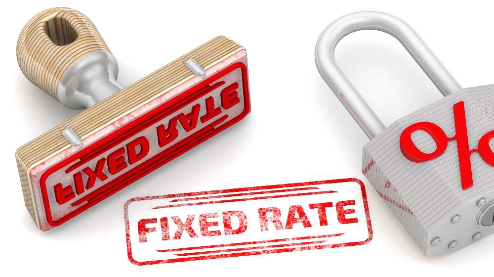 Fixed rate. The stamp and an imprint. Rubber stamp and red imprint FIXED RATE | 30-Yr Fixed Mortgage Rates Are Now At A Stunning 5.02% | featured