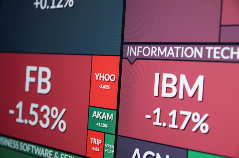 A computer screen shows details of finviz.com map page on its web site on November 08, 2015 in Saransk-Facebook shares