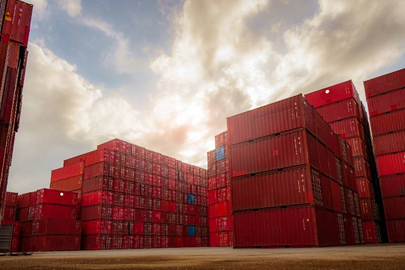 Container logistic. Cargo and shipping business-Shipping Crisis