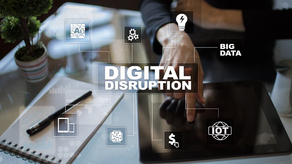 Digital disruption, future technology concept | Digital Disruption in a Post-COVID Landscape | featured