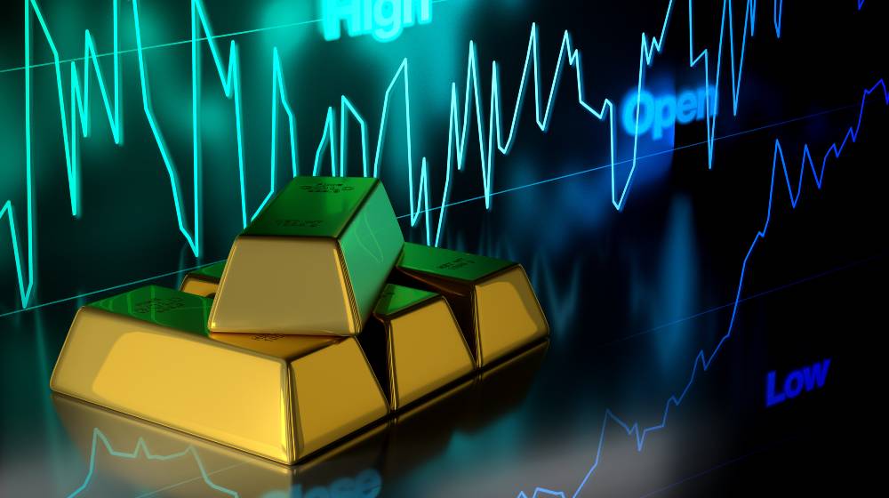 Gold Bar with Gold Price Chart Background | UBS Expects Short Gold Rally in 2022, Price To Drop to $1,600 | featured
