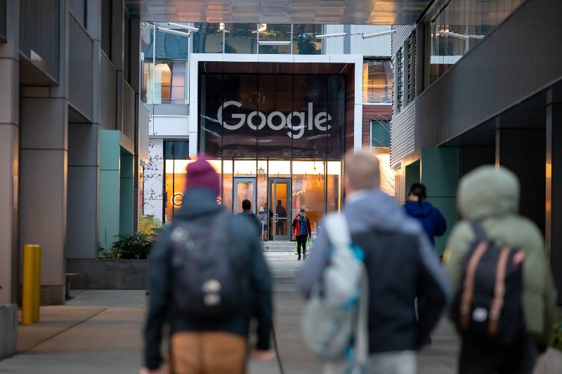 Google sign at the entrance to the the cloud computing offices | Google Employees