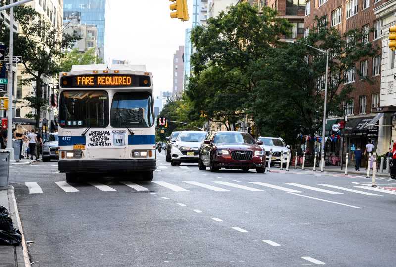 MTA bus with Fare Required-MTA