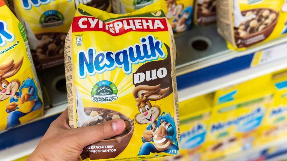 Nesquik Chocolate. Nequik is owned by Swiss Company Nestle | Nestle Joins Global Boycott, Pulls Out Products From Russia | featured