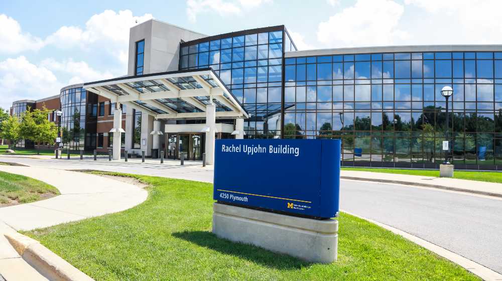 Rachel Upjohn building board in University of Michigan health east medical campus | Metro Health offering sign-on bonuses for new hires | featured
