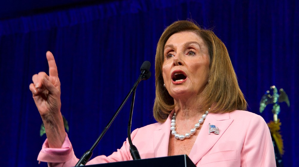 Speaker of the House Nancy Pelosi speaking at the Democratic National Convention Summer Meeting in San Francisco-Pelosi Says No Stimulus-ss-featured