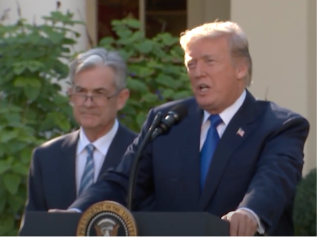 Trump Says Jerome Powell Can Stay As Federal Reserve Chair