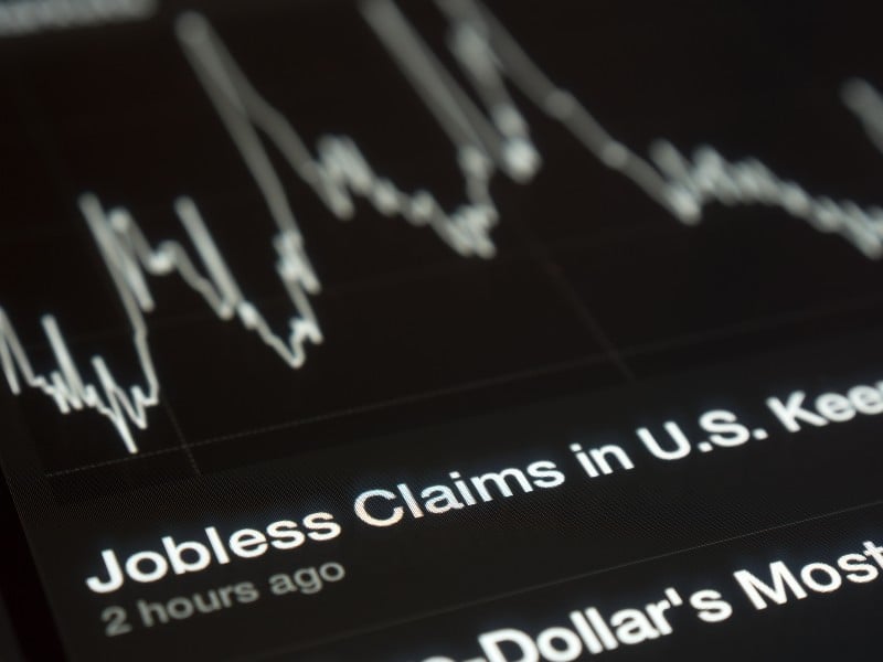 USA Jobless graph on a tablet screen | Jobless Claims