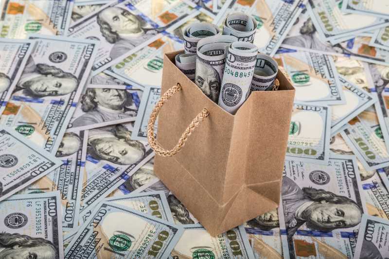 dollars in a shopping bag-US Retail Sales