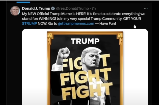 Trump Meme Coin Hits $11 Billion Valuation Within 48 Hours Of Its Launch